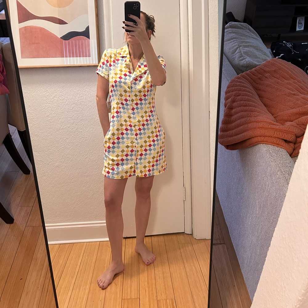 Colorful Geometric Pattern Dress